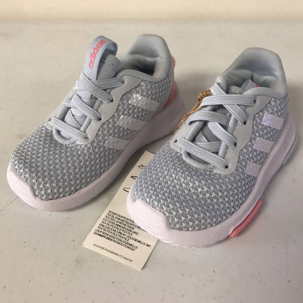 adidas Unisex Child Size 5 Racer TR 2.0 Running Shoes, Grey - Picture 2 of 6